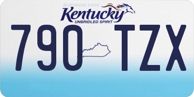 KY license plate 790TZX