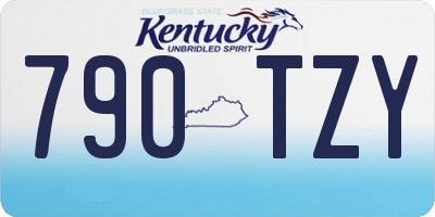 KY license plate 790TZY
