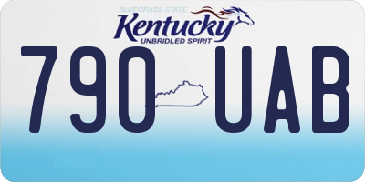 KY license plate 790UAB