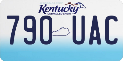 KY license plate 790UAC