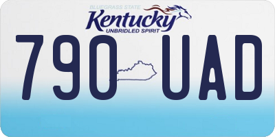 KY license plate 790UAD