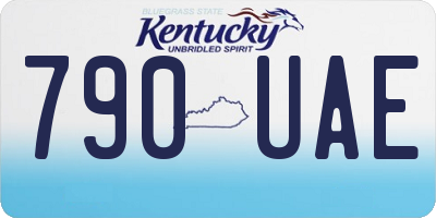 KY license plate 790UAE