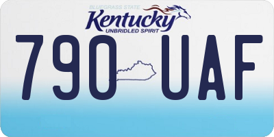 KY license plate 790UAF