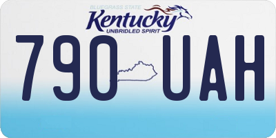 KY license plate 790UAH
