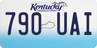 KY license plate 790UAI
