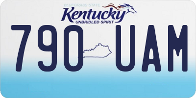 KY license plate 790UAM