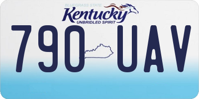 KY license plate 790UAV