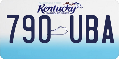 KY license plate 790UBA