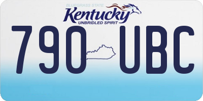 KY license plate 790UBC