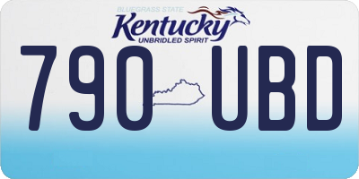 KY license plate 790UBD