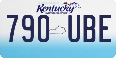 KY license plate 790UBE