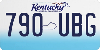 KY license plate 790UBG