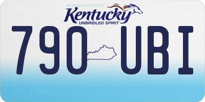 KY license plate 790UBI