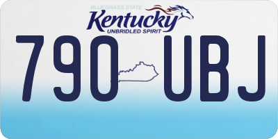 KY license plate 790UBJ