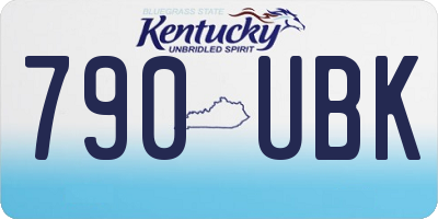 KY license plate 790UBK