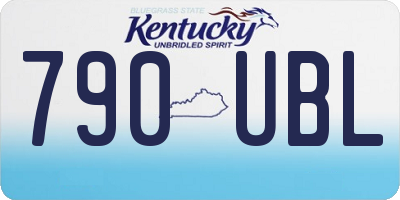 KY license plate 790UBL