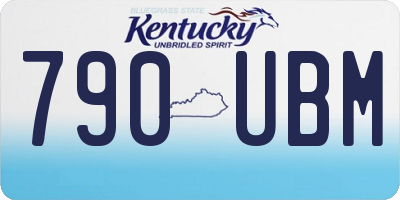 KY license plate 790UBM