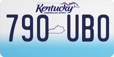 KY license plate 790UBO