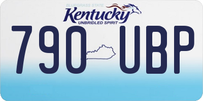 KY license plate 790UBP