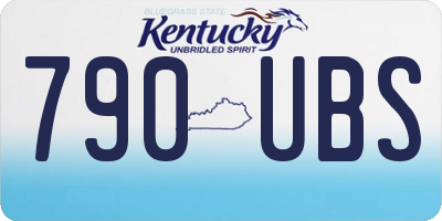 KY license plate 790UBS