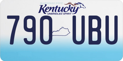 KY license plate 790UBU