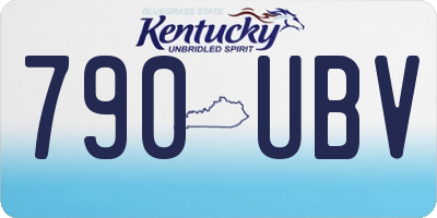 KY license plate 790UBV