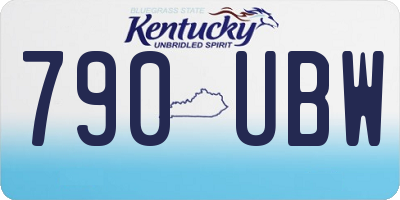 KY license plate 790UBW