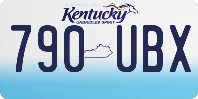 KY license plate 790UBX