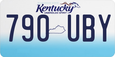 KY license plate 790UBY