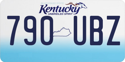 KY license plate 790UBZ