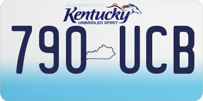 KY license plate 790UCB