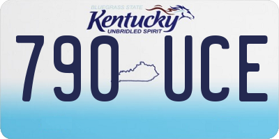 KY license plate 790UCE