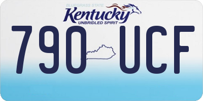 KY license plate 790UCF