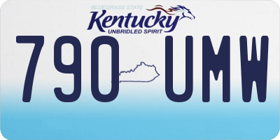 KY license plate 790UMW