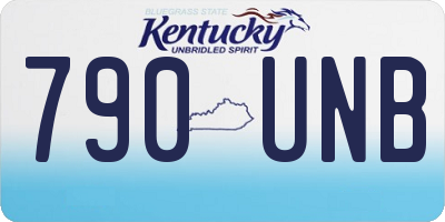 KY license plate 790UNB