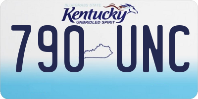KY license plate 790UNC