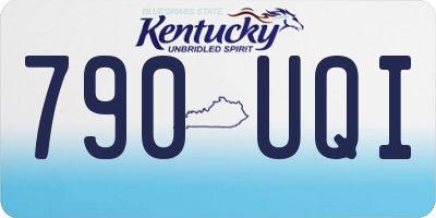 KY license plate 790UQI
