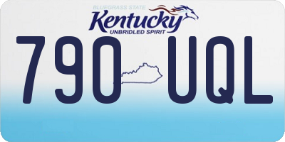 KY license plate 790UQL