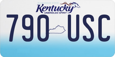 KY license plate 790USC