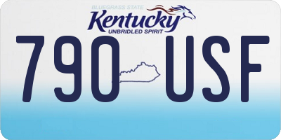 KY license plate 790USF