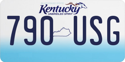 KY license plate 790USG