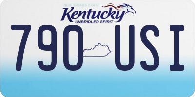 KY license plate 790USI