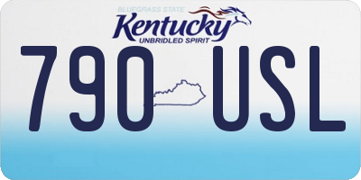KY license plate 790USL
