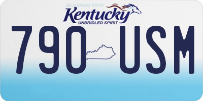KY license plate 790USM