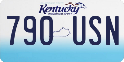 KY license plate 790USN