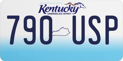 KY license plate 790USP
