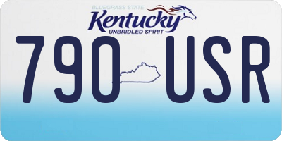 KY license plate 790USR