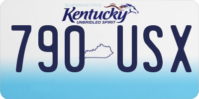 KY license plate 790USX