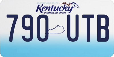 KY license plate 790UTB