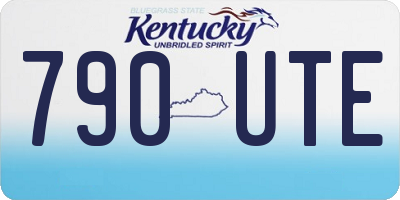 KY license plate 790UTE